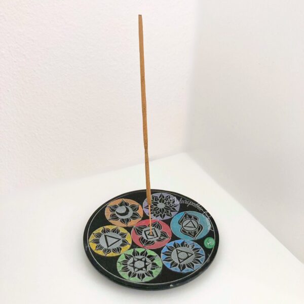 Piattello in Pietra Ollare con 7 Chakra